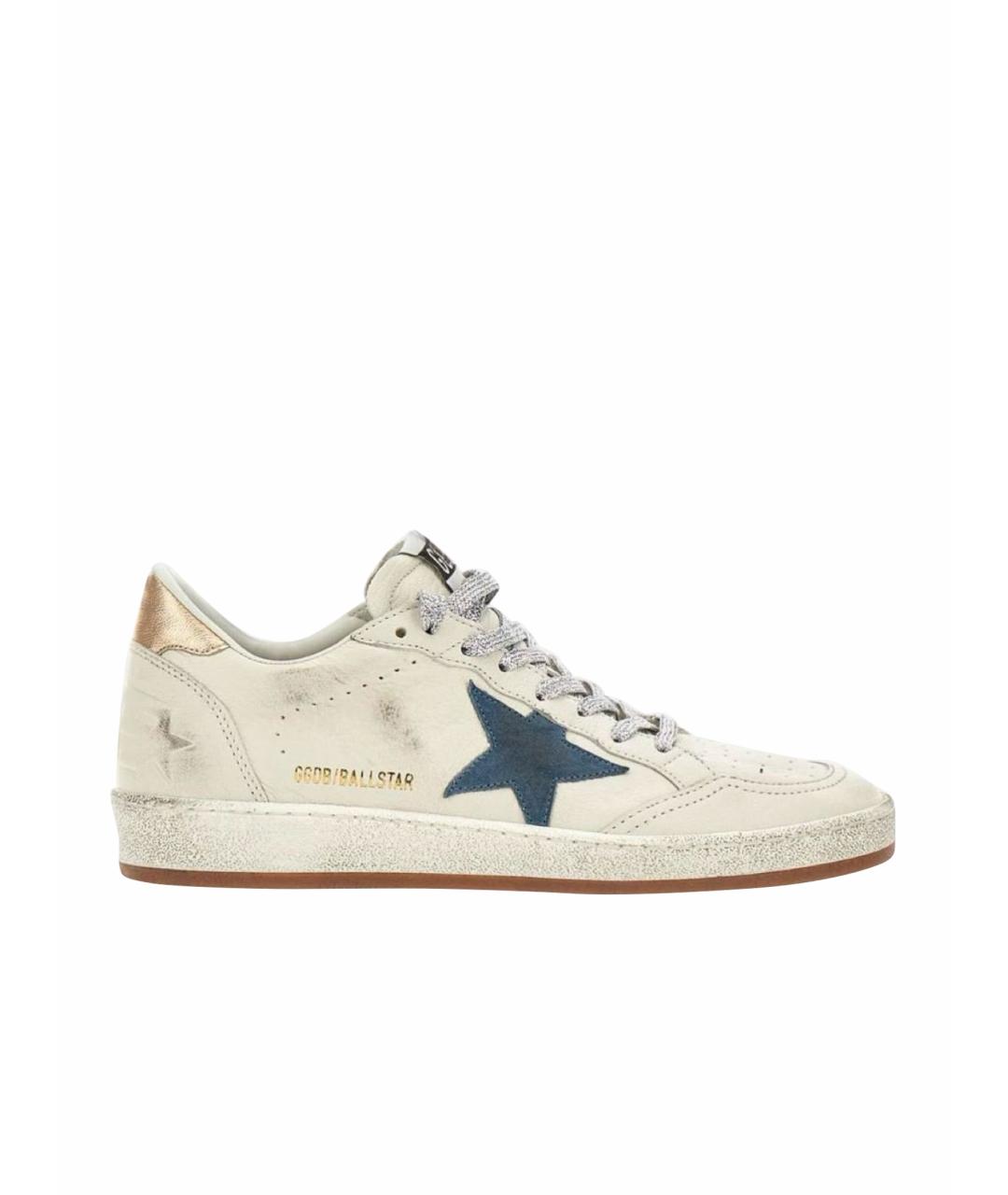 GOLDEN GOOSE DELUXE BRAND Белые кожаные кеды, фото 1