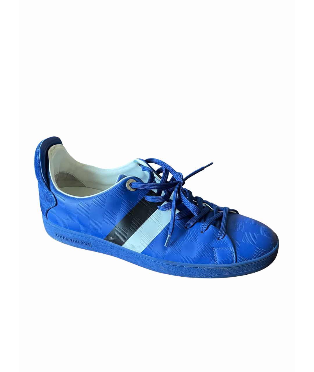 LOUIS VUITTON PRE-OWNED Синие кожаные низкие кроссовки / кеды, фото 1