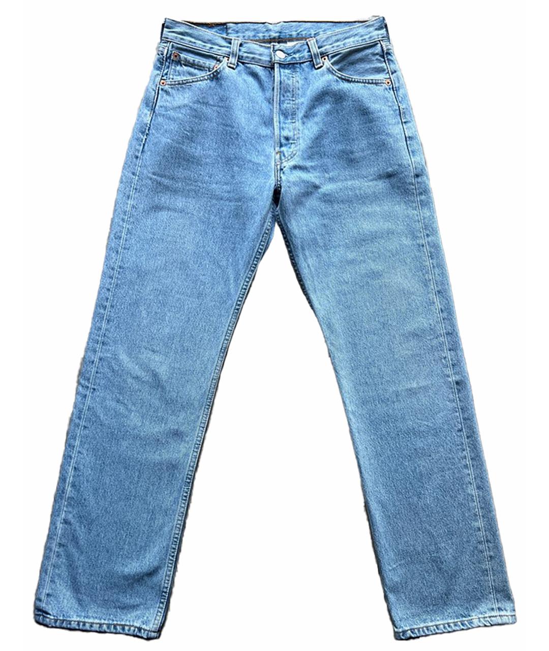 LEVI'S Голубые хлопковые прямые джинсы, фото 1