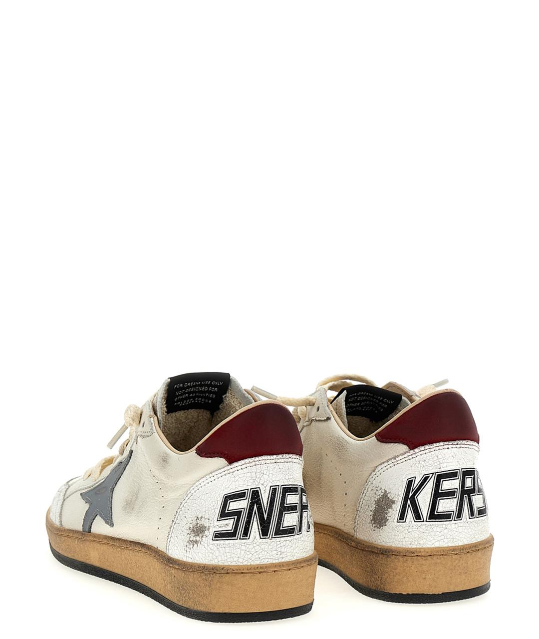 GOLDEN GOOSE DELUXE BRAND Белые кожаные низкие кроссовки / кеды, фото 2