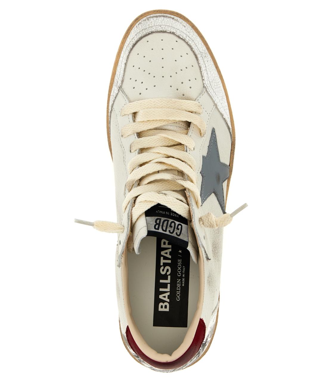 GOLDEN GOOSE DELUXE BRAND Белые кожаные низкие кроссовки / кеды, фото 5