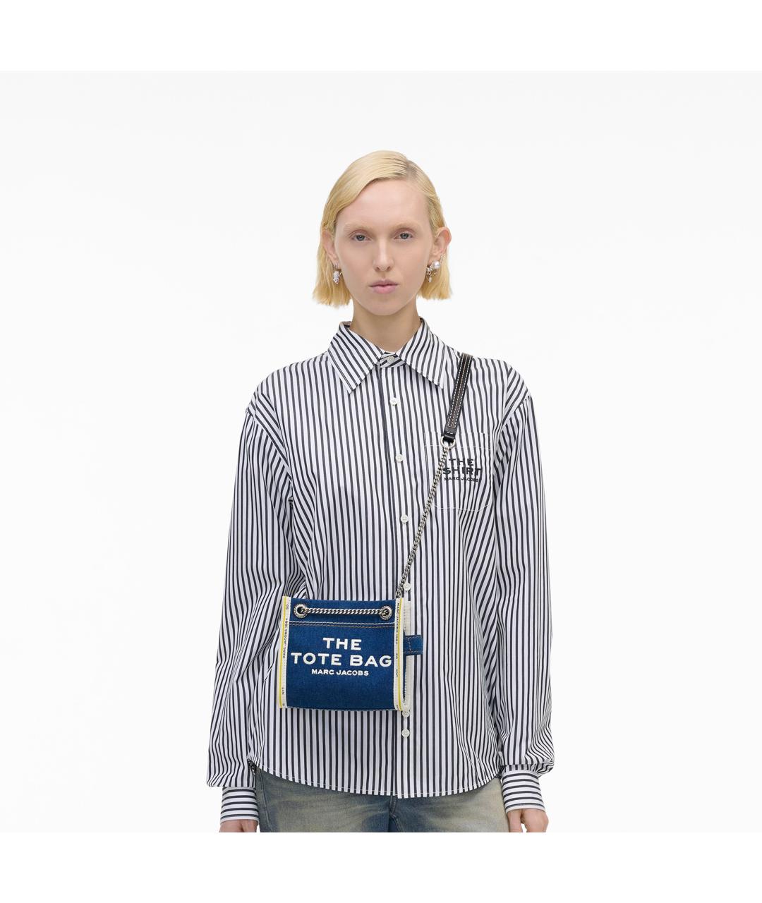 MARC JACOBS Синяя хлопковая сумка через плечо, фото 5