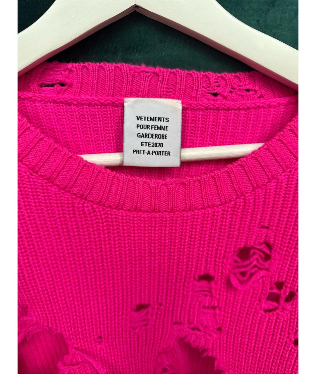 VETEMENTS Фуксия шерстяной джемпер / свитер, фото 2