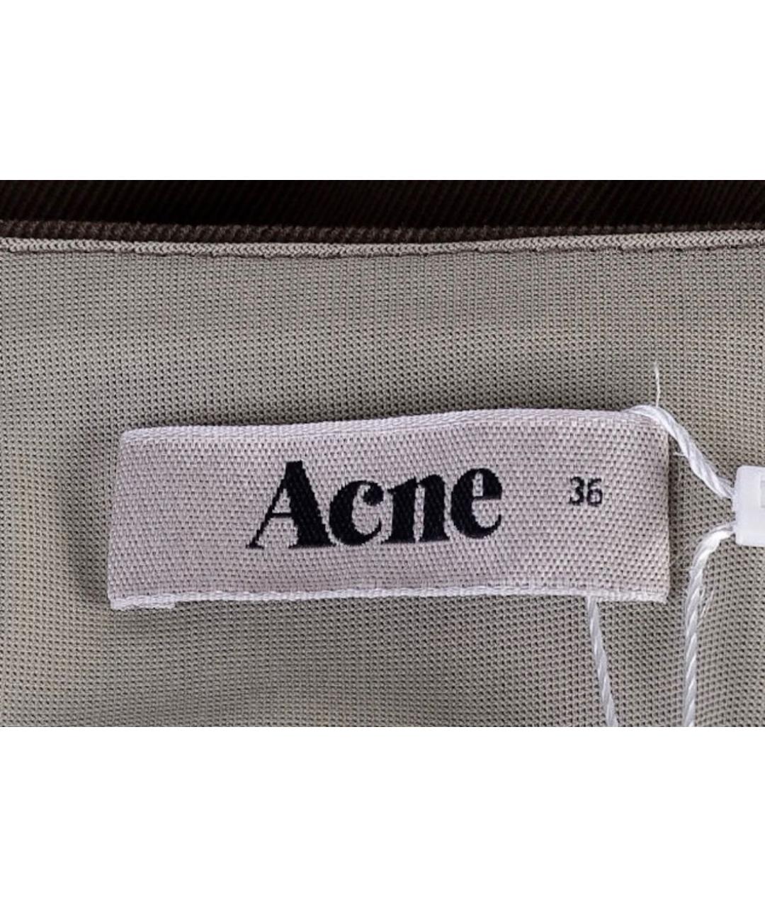 ACNE STUDIOS Хаки хлопковая юбка миди, фото 4