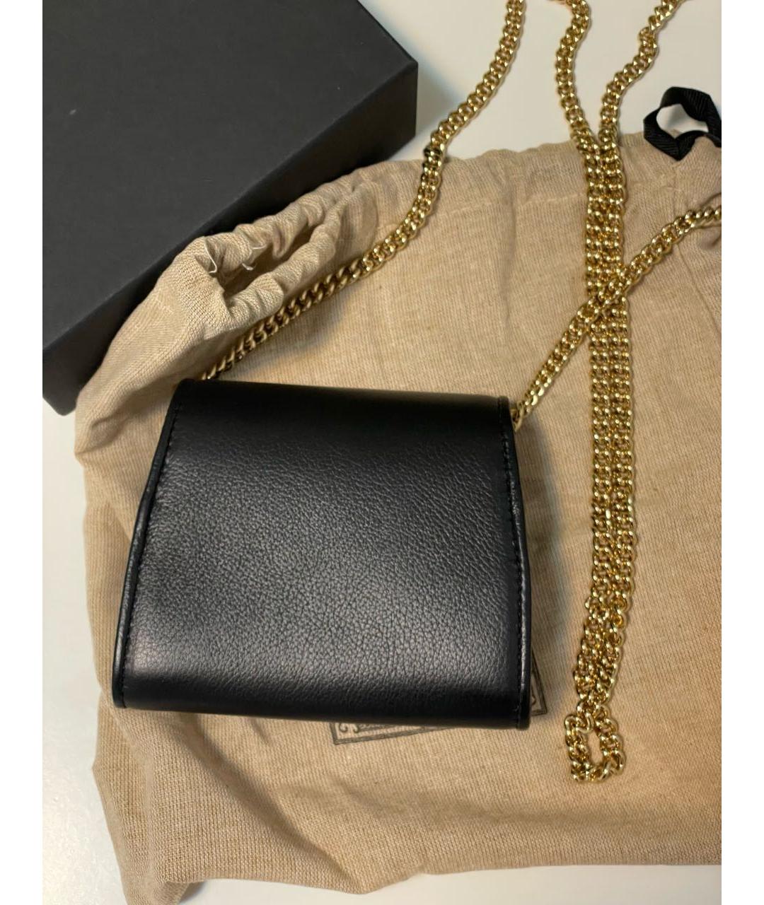 GUCCI Черная кожаная сумка через плечо, фото 3
