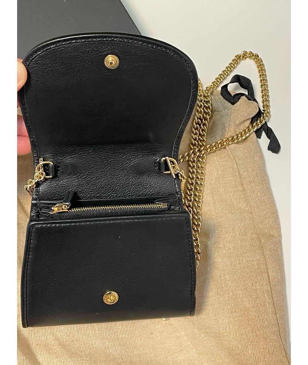 GUCCI Черная кожаная сумка через плечо, фото 2