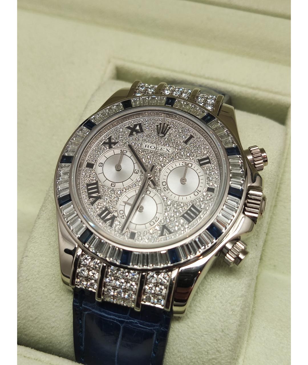 ROLEX Синие часы из белого золота, фото 3