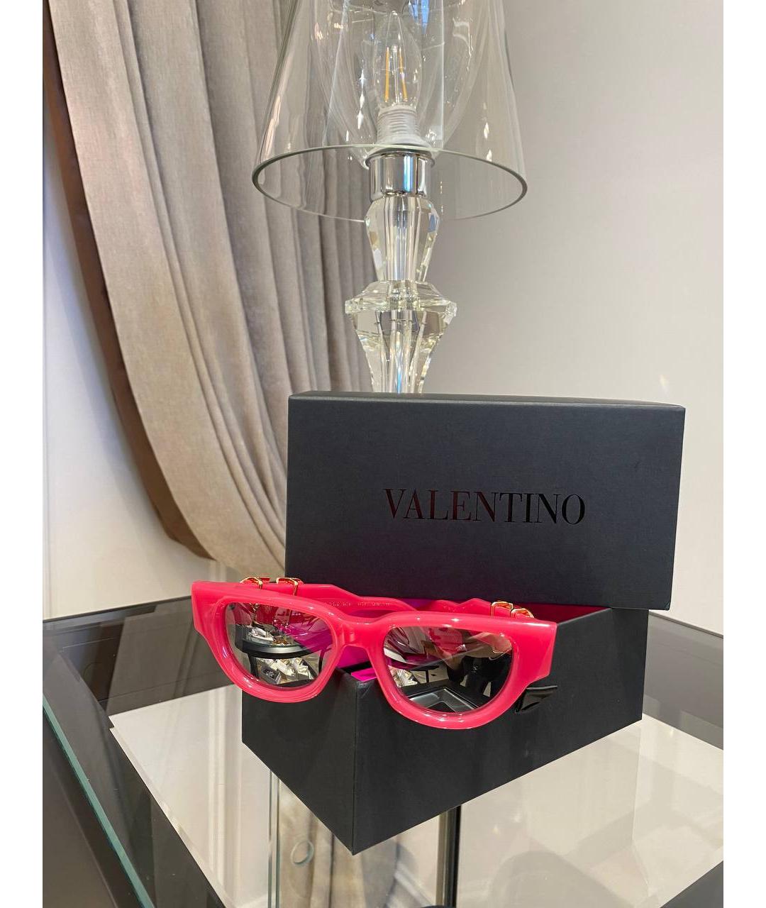VALENTINO Розовые солнцезащитные очки, фото 3
