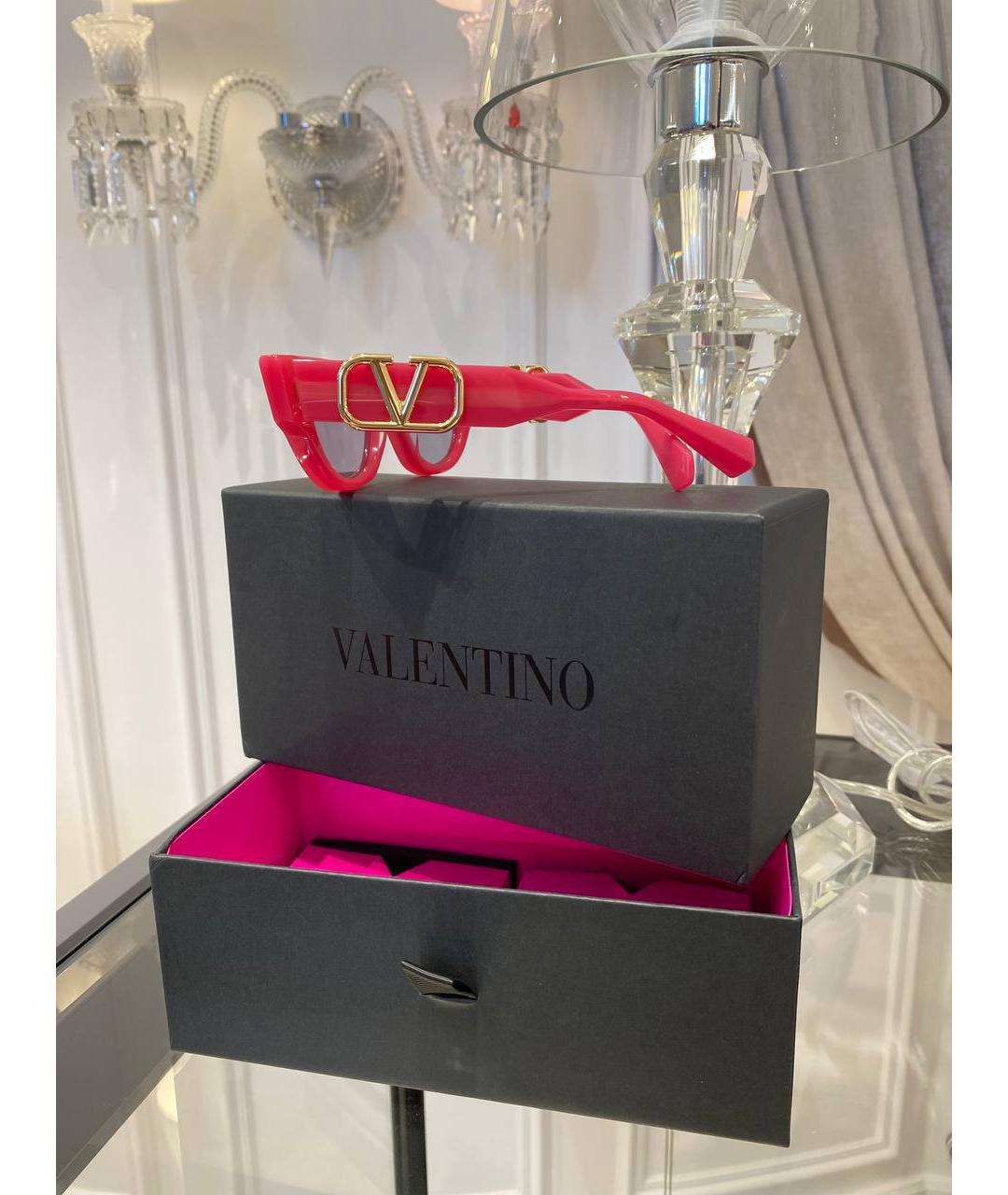 VALENTINO Розовые солнцезащитные очки, фото 4