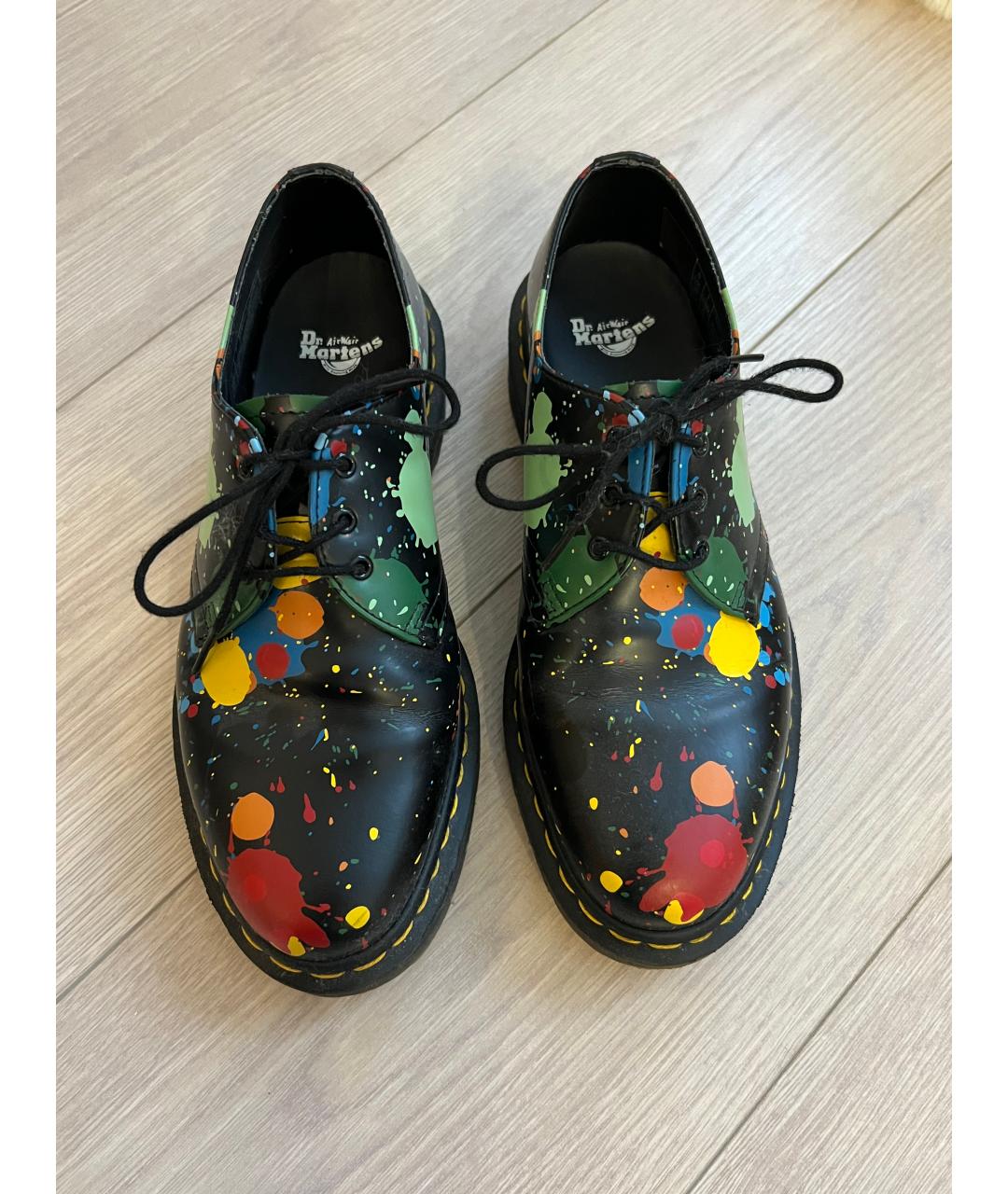 DR. MARTENS Черные кожаные брогги и оксфорды, фото 2