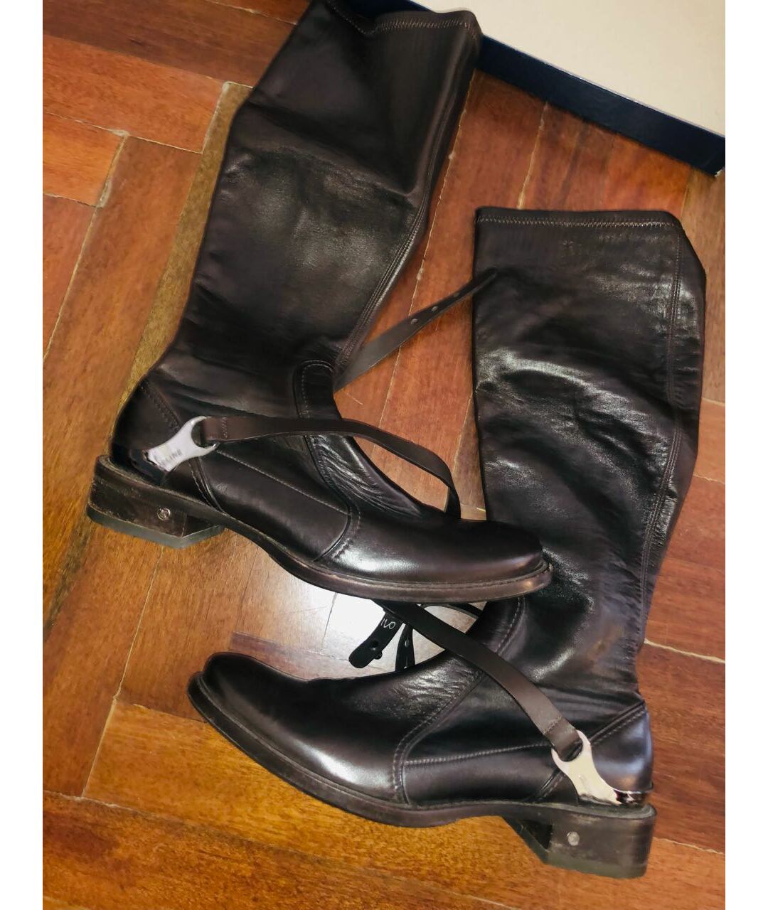 CELINE PRE-OWNED Коричневые кожаные сапоги, фото 3