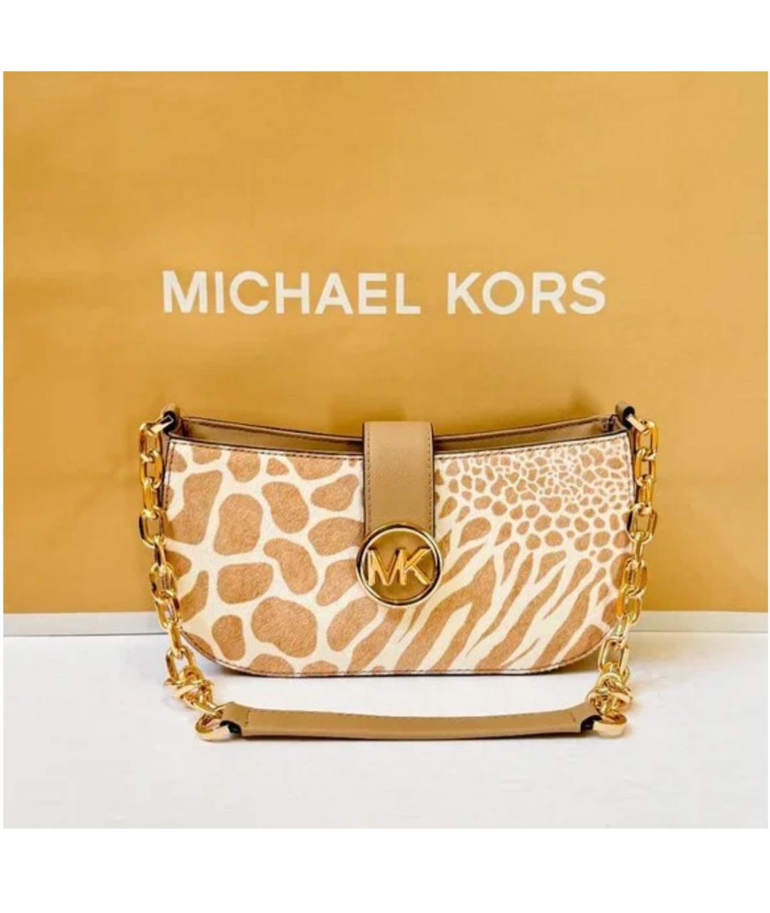 MICHAEL KORS Коричневая сумка с короткими ручками, фото 5