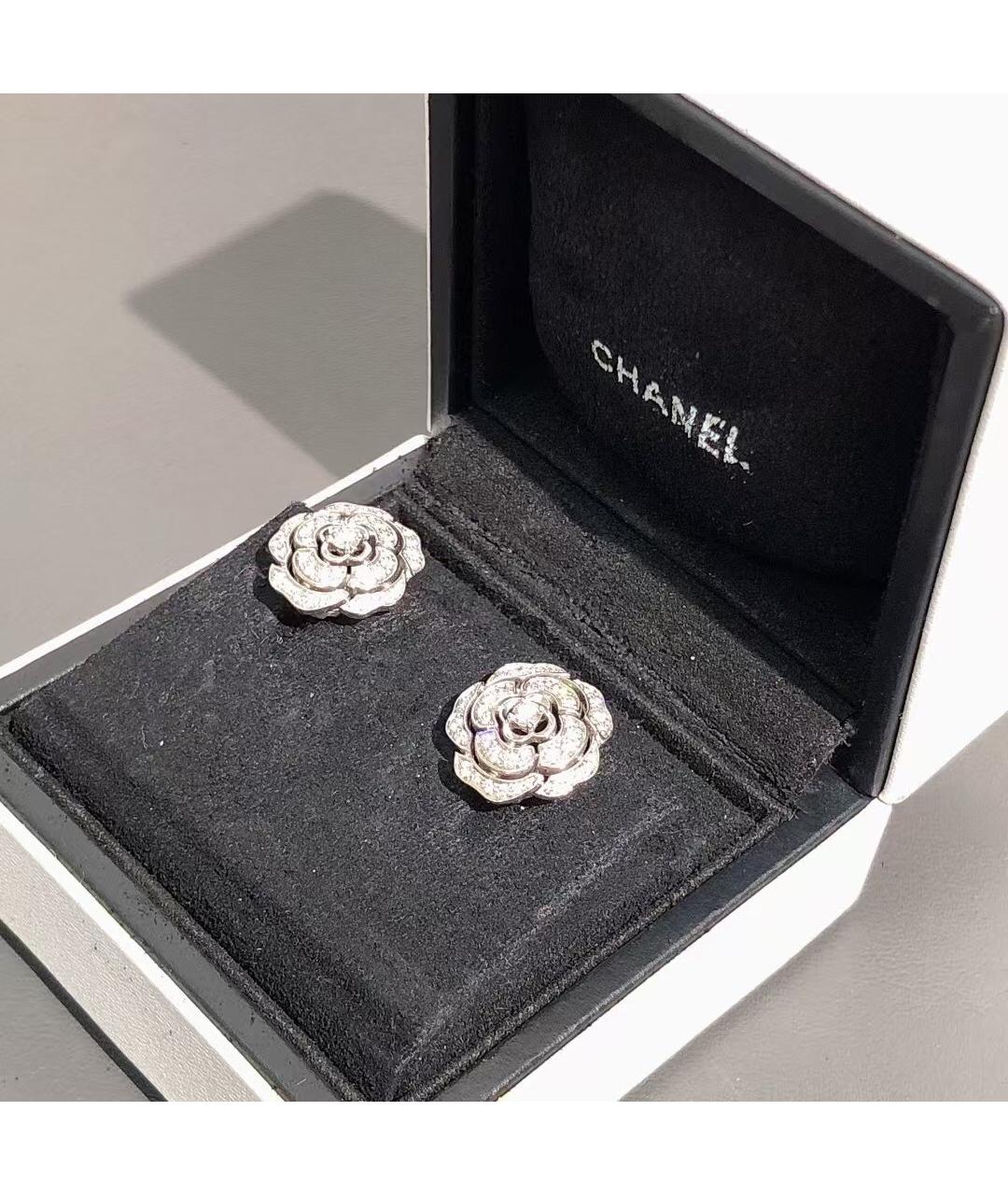 CHANEL Серебряные серьги из белого золота, фото 3