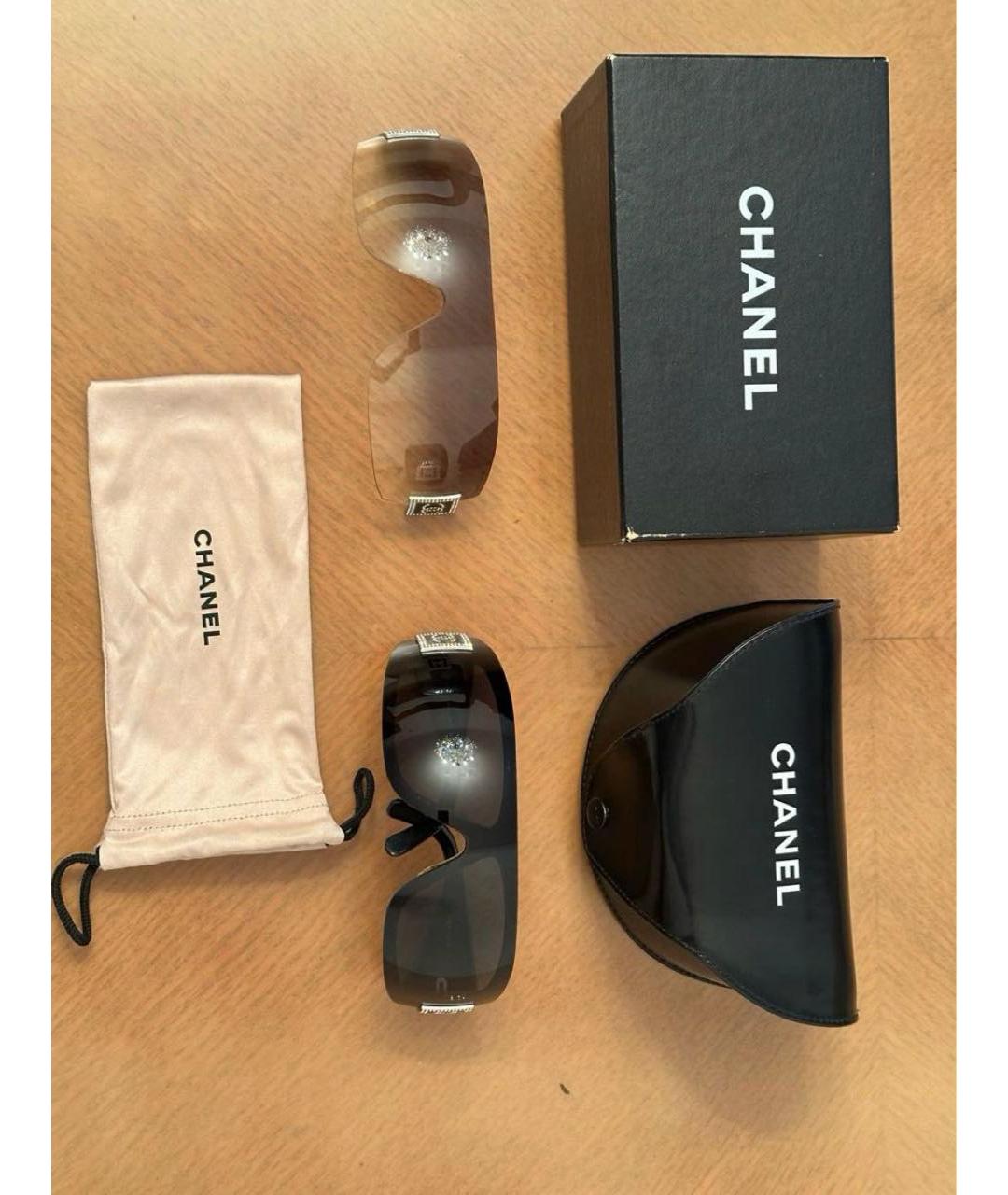 CHANEL Черные пластиковые солнцезащитные очки, фото 4