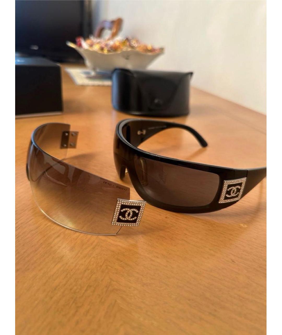 CHANEL Черные пластиковые солнцезащитные очки, фото 8