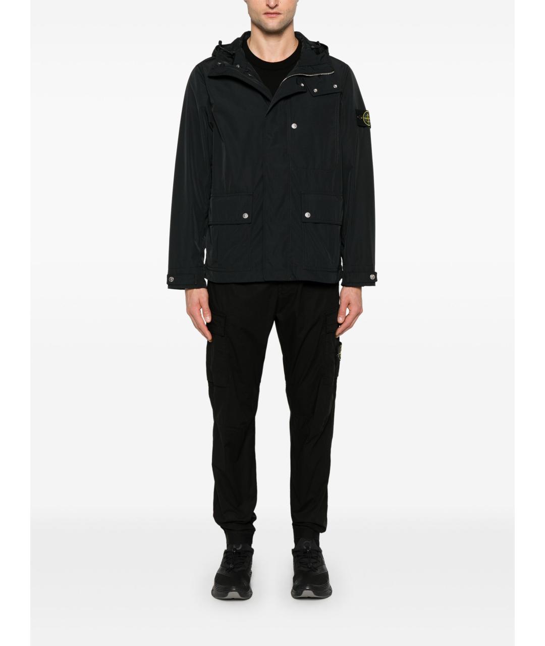 STONE ISLAND Черный хлопковый джемпер / свитер, фото 2