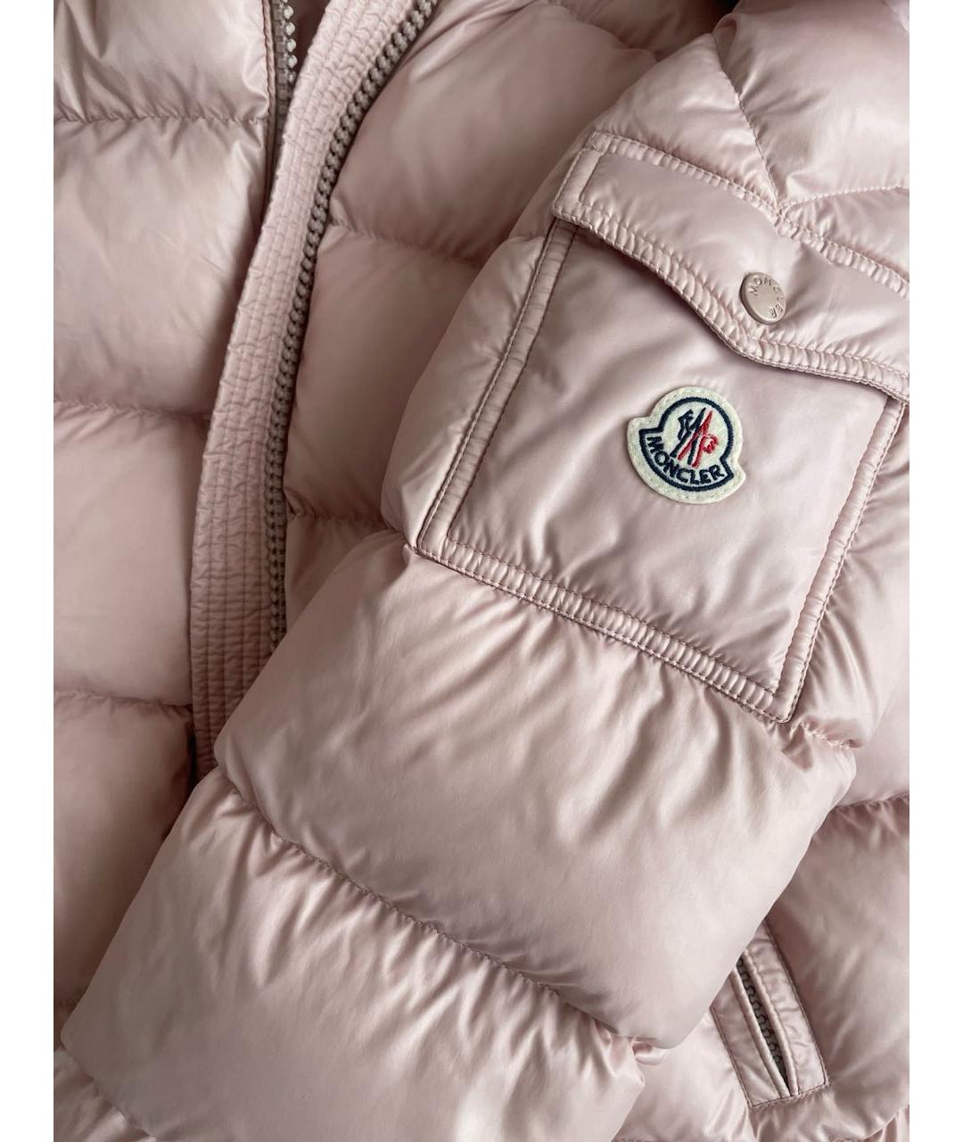 MONCLER Розовый пуховик, фото 4