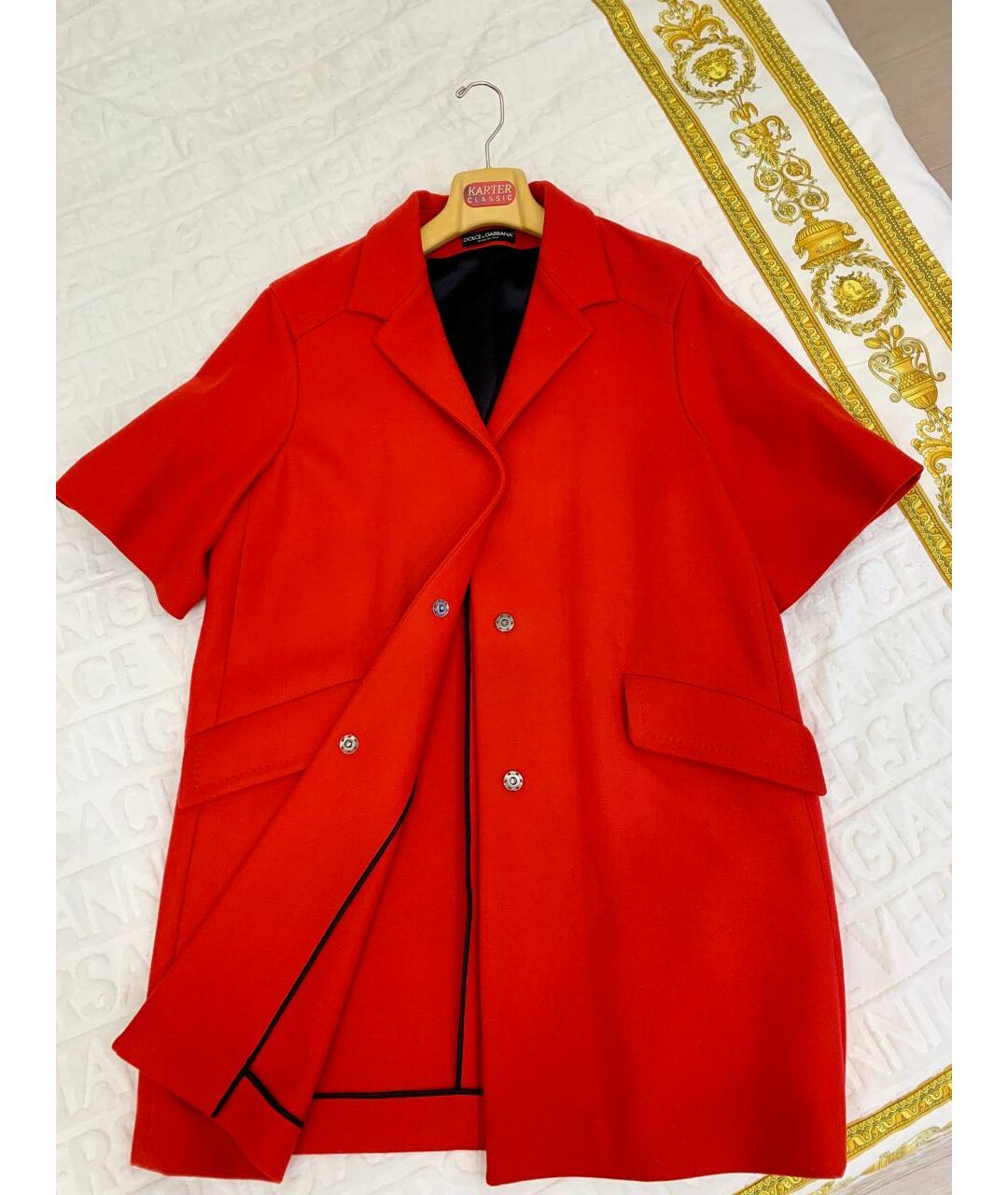 DOLCE&GABBANA Красное шерстяное пальто, фото 2