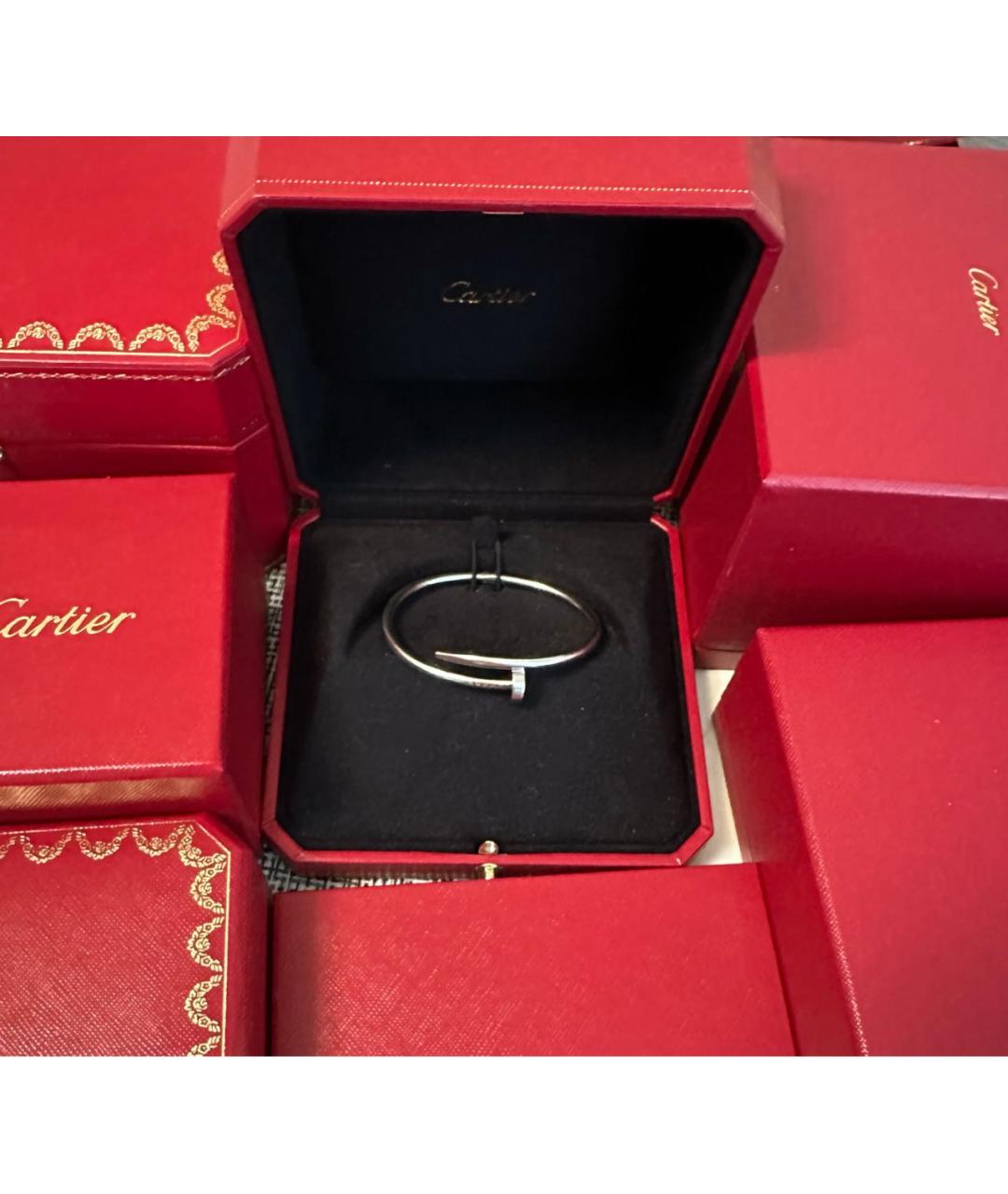 CARTIER Серебрянный браслет из белого золота, фото 4