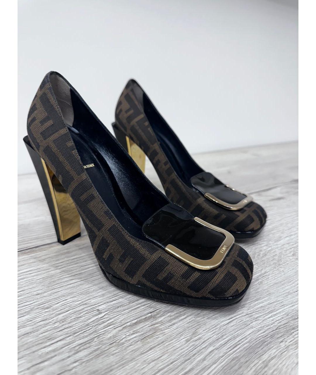 FENDI Коричневые туфли, фото 5