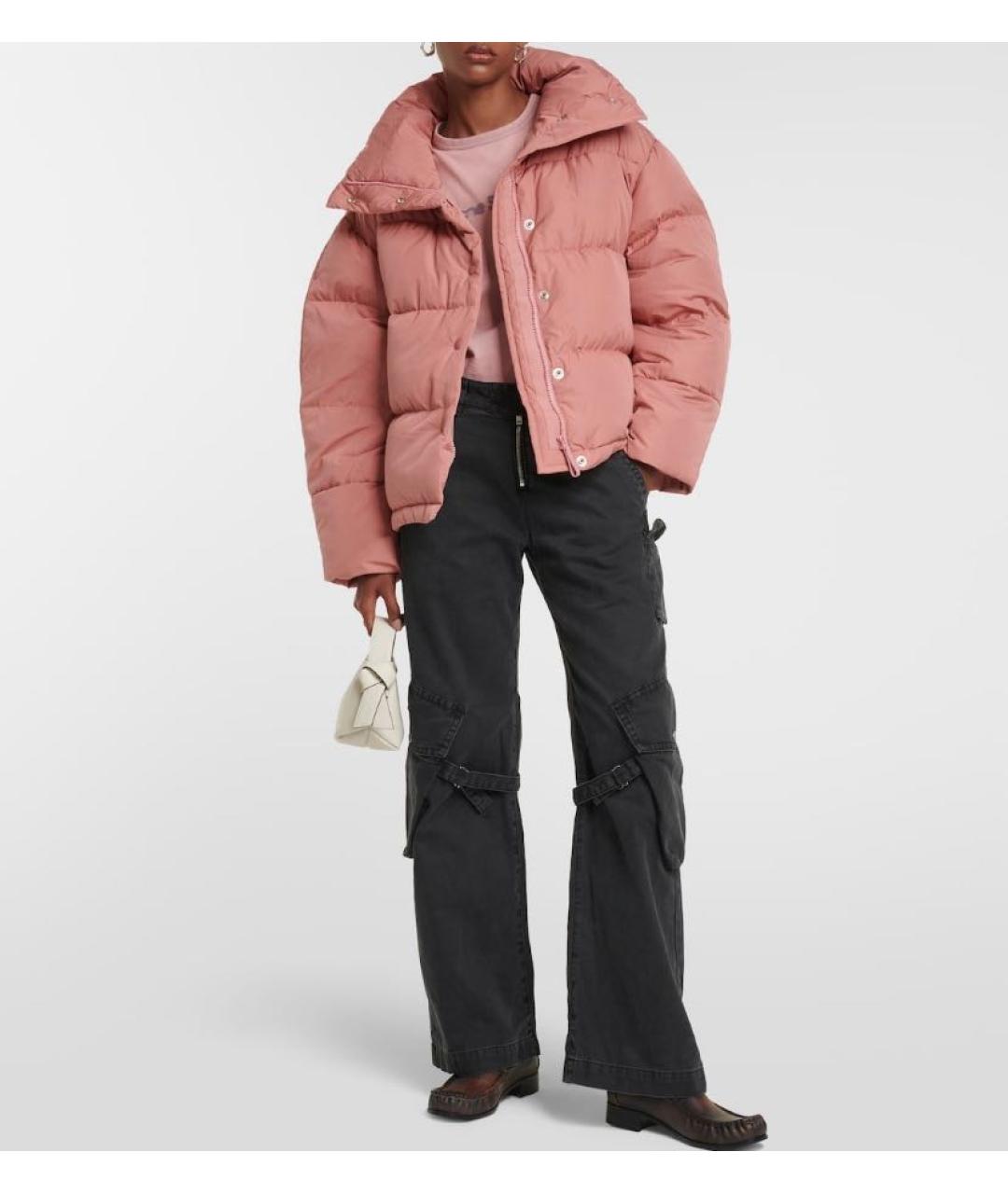 ACNE STUDIOS Коралловый полиэстеровый пуховик, фото 2