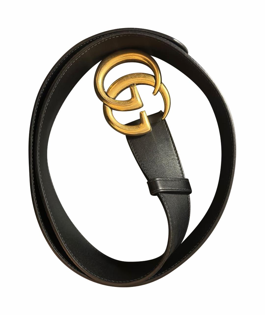 GUCCI Черный кожаный ремень, фото 7