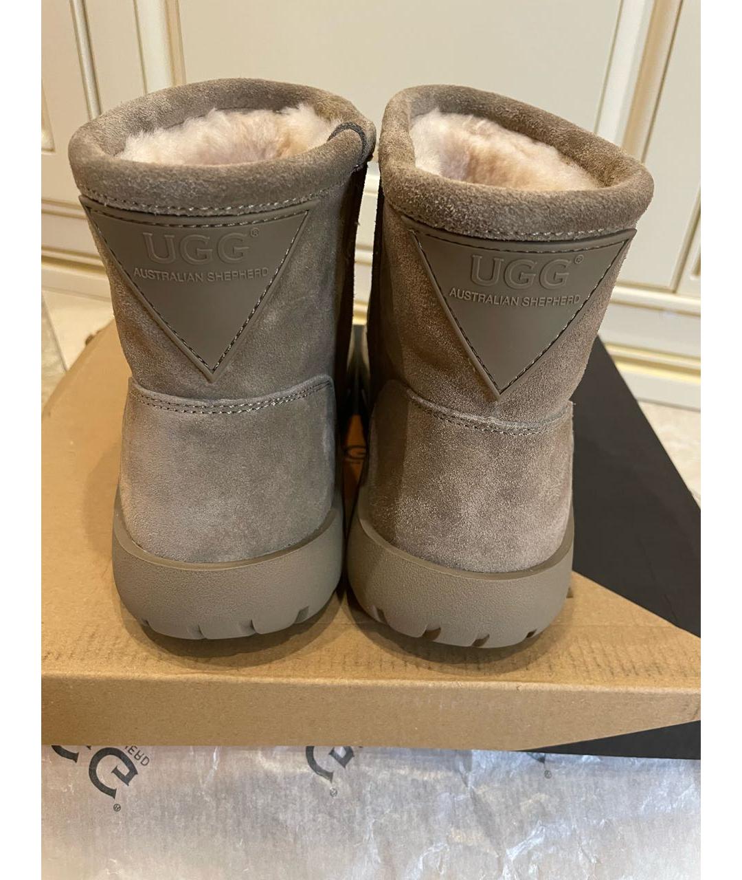 UGG AUSTRALIA Хаки замшевые ботинки, фото 4