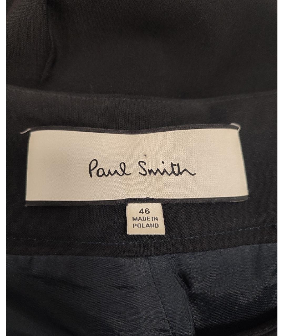 PAUL SMITH Черная шерстяная юбка миди, фото 3