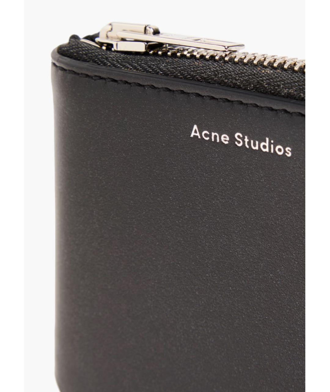 ACNE STUDIOS Черный кожаный кошелек, фото 3