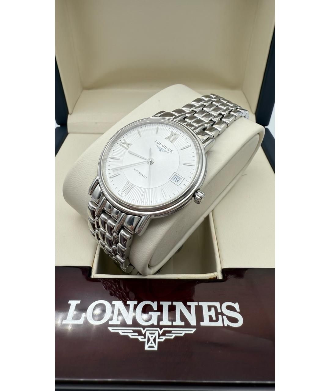 LONGINES Белые металлические часы, фото 3