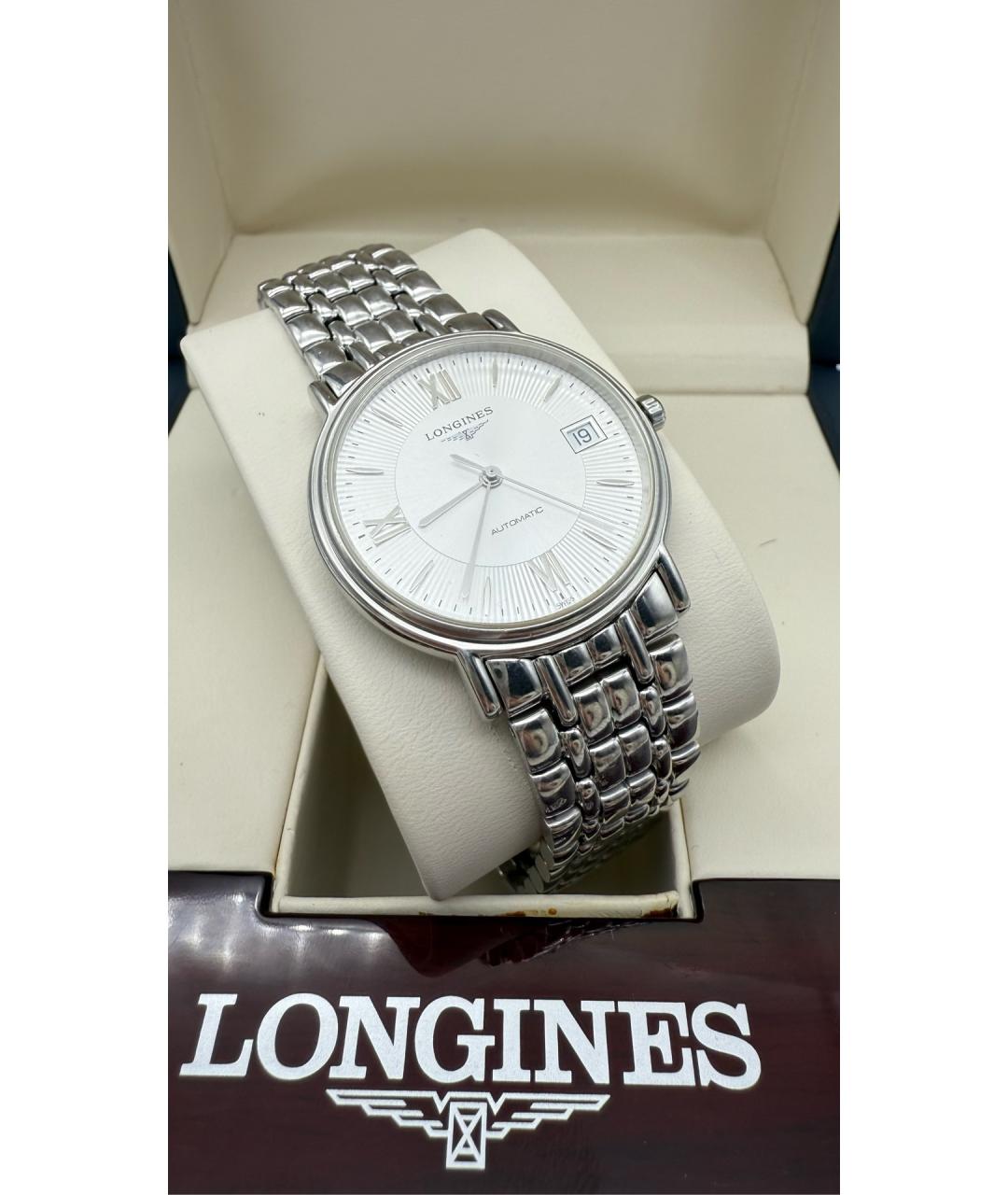 LONGINES Белые металлические часы, фото 2