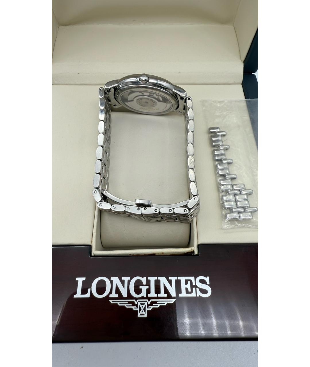 LONGINES Белые металлические часы, фото 6