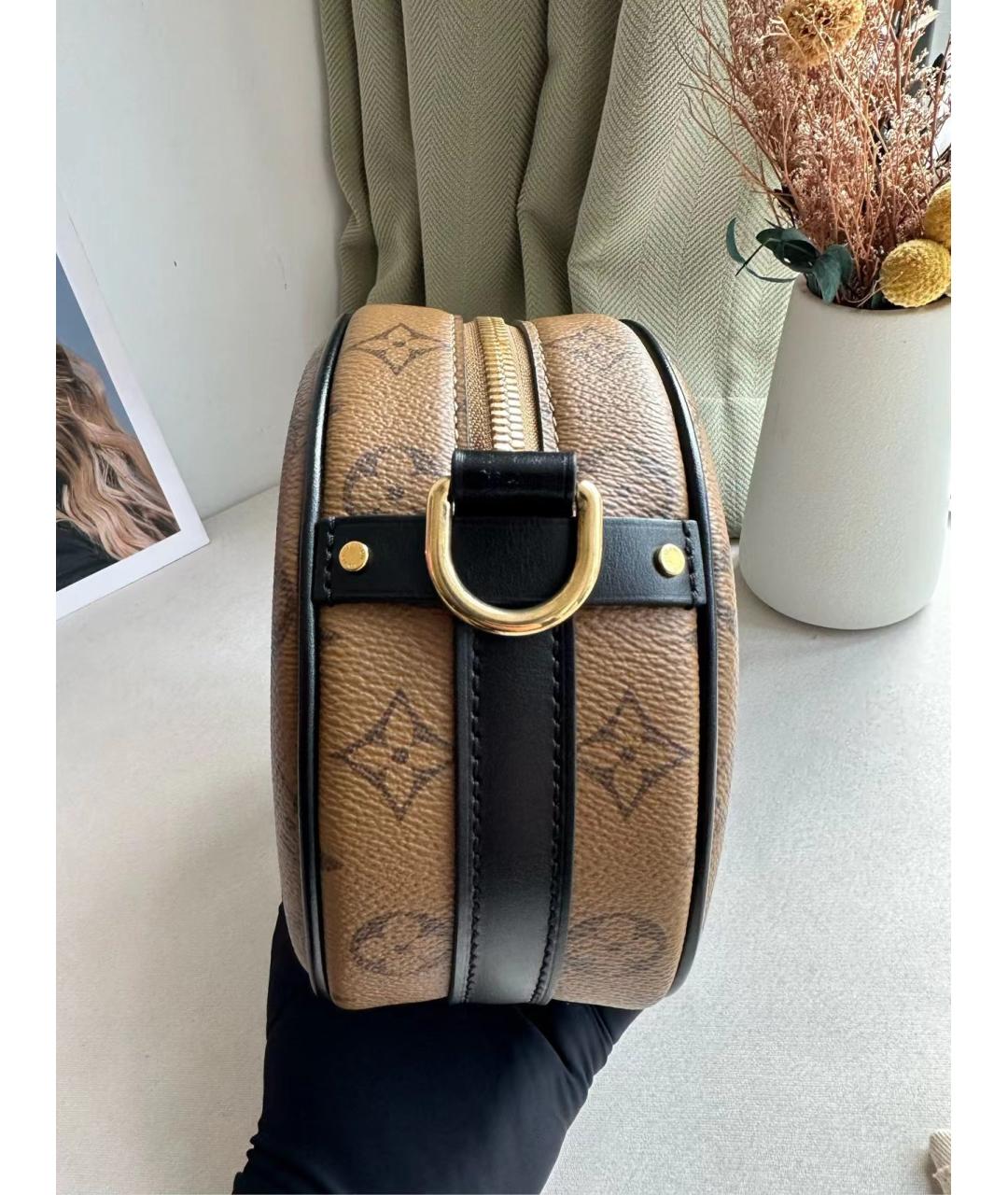 LOUIS VUITTON Коричневая кожаная сумка через плечо, фото 4