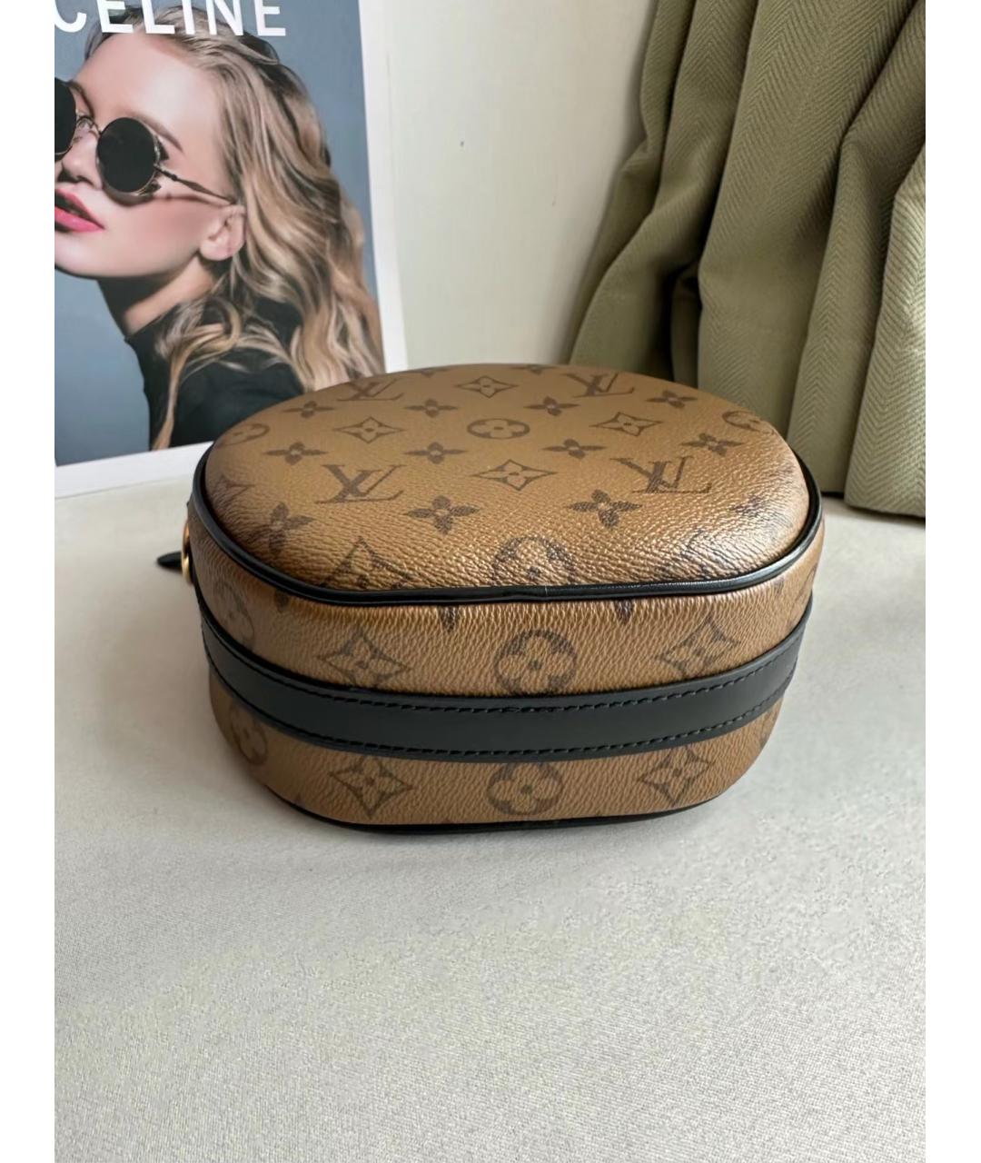 LOUIS VUITTON Коричневая кожаная сумка через плечо, фото 5