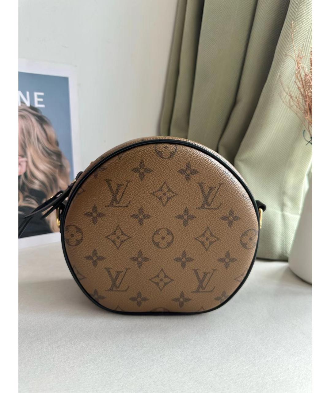 LOUIS VUITTON Коричневая кожаная сумка через плечо, фото 2