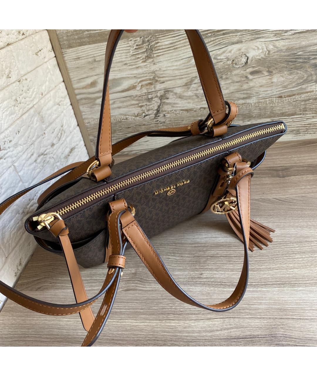 MICHAEL KORS Коричневая сумка тоут, фото 5