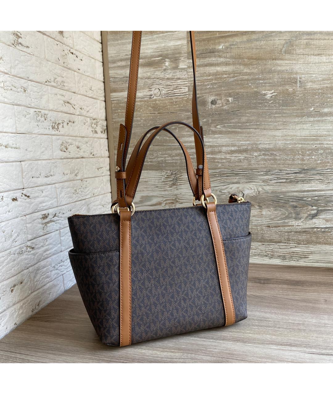 MICHAEL KORS Коричневая сумка тоут, фото 3