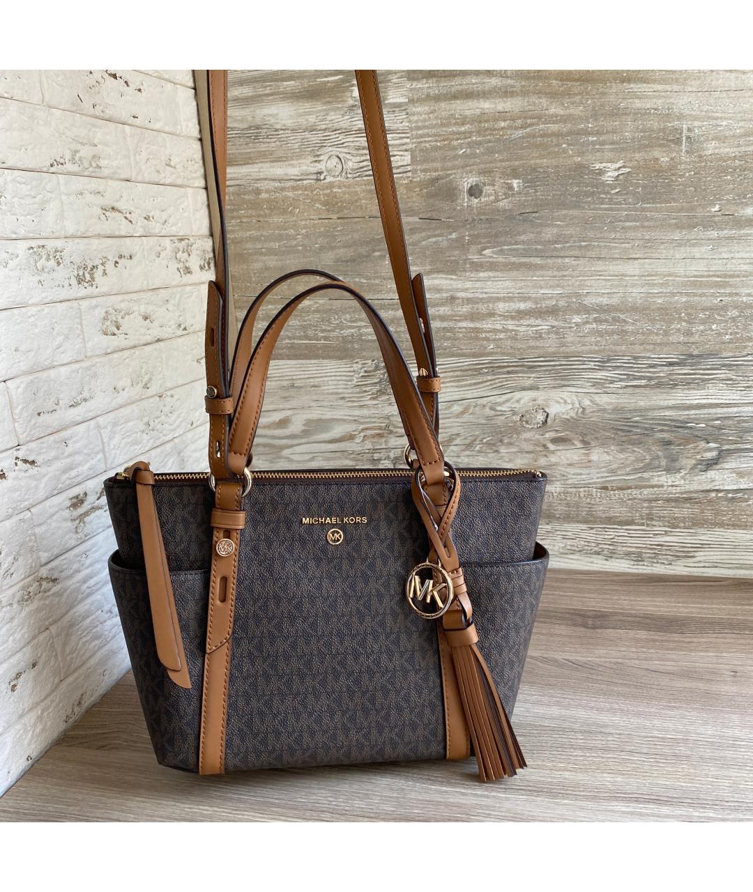 MICHAEL KORS Коричневая сумка тоут, фото 10