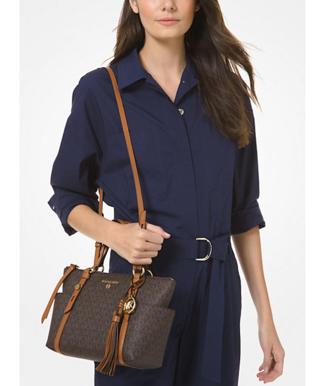 MICHAEL KORS Коричневая сумка тоут, фото 6