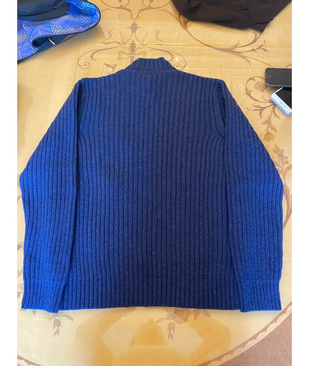 ZILLI Темно-синий кашемировый джемпер / свитер, фото 2