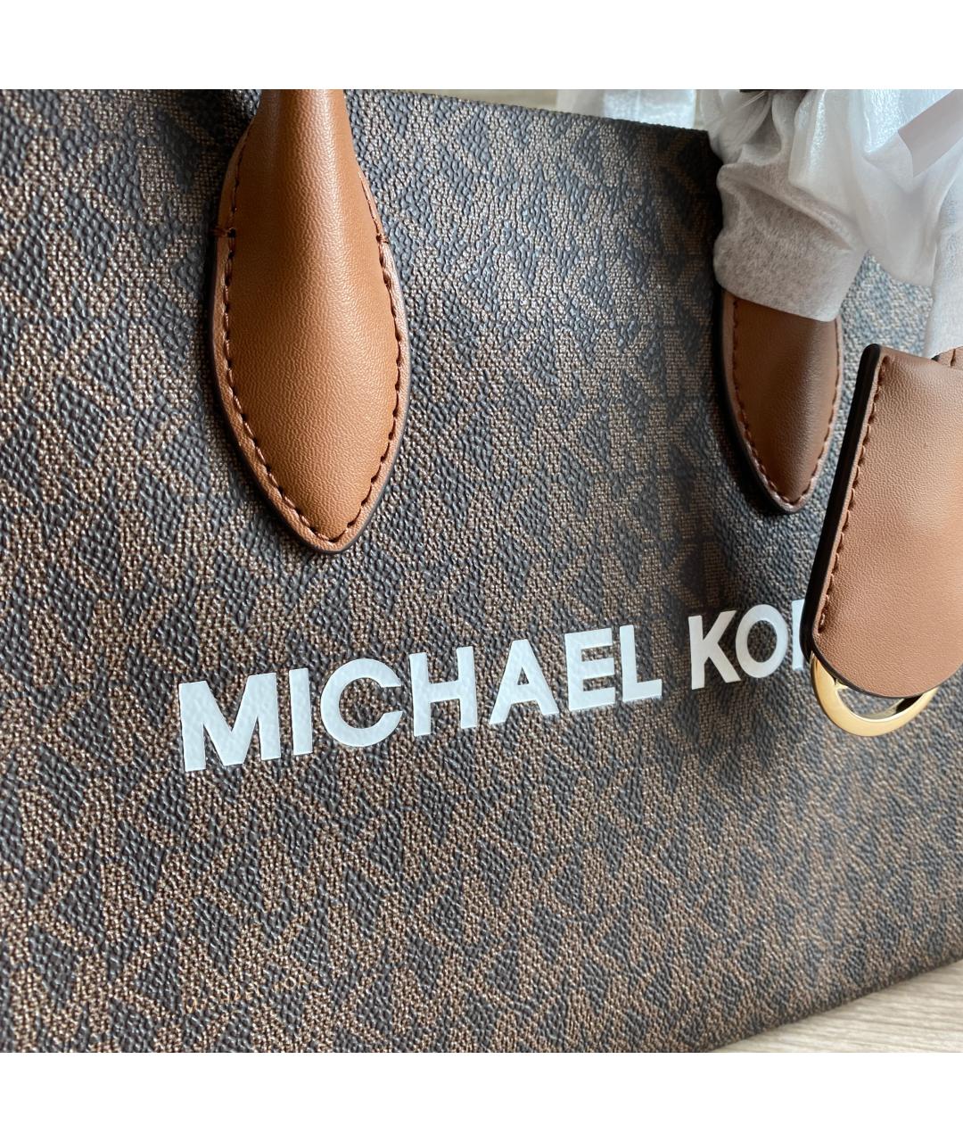 MICHAEL KORS Коричневая сумка тоут, фото 5