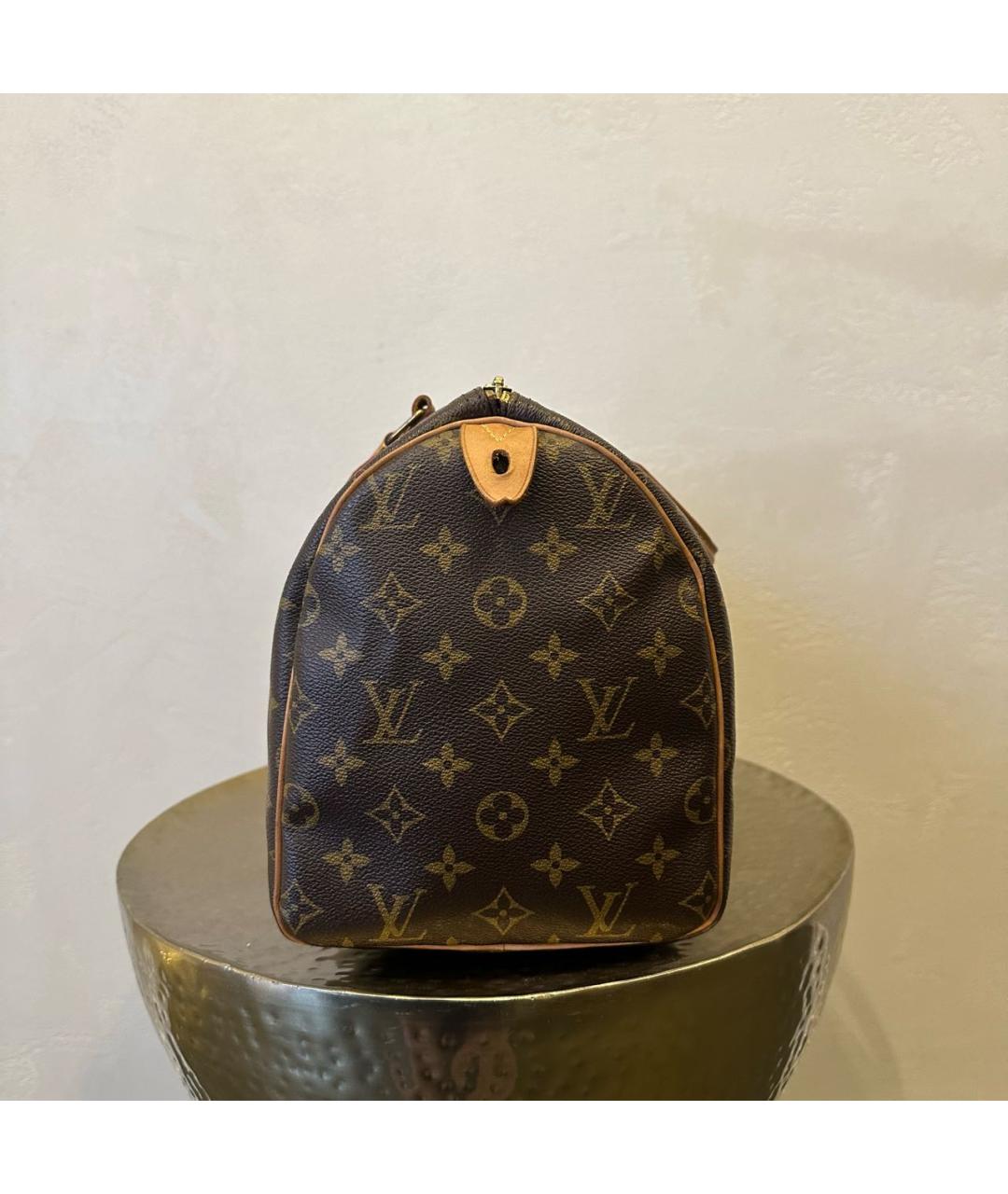 LOUIS VUITTON Коричневая кожаная сумка с короткими ручками, фото 2