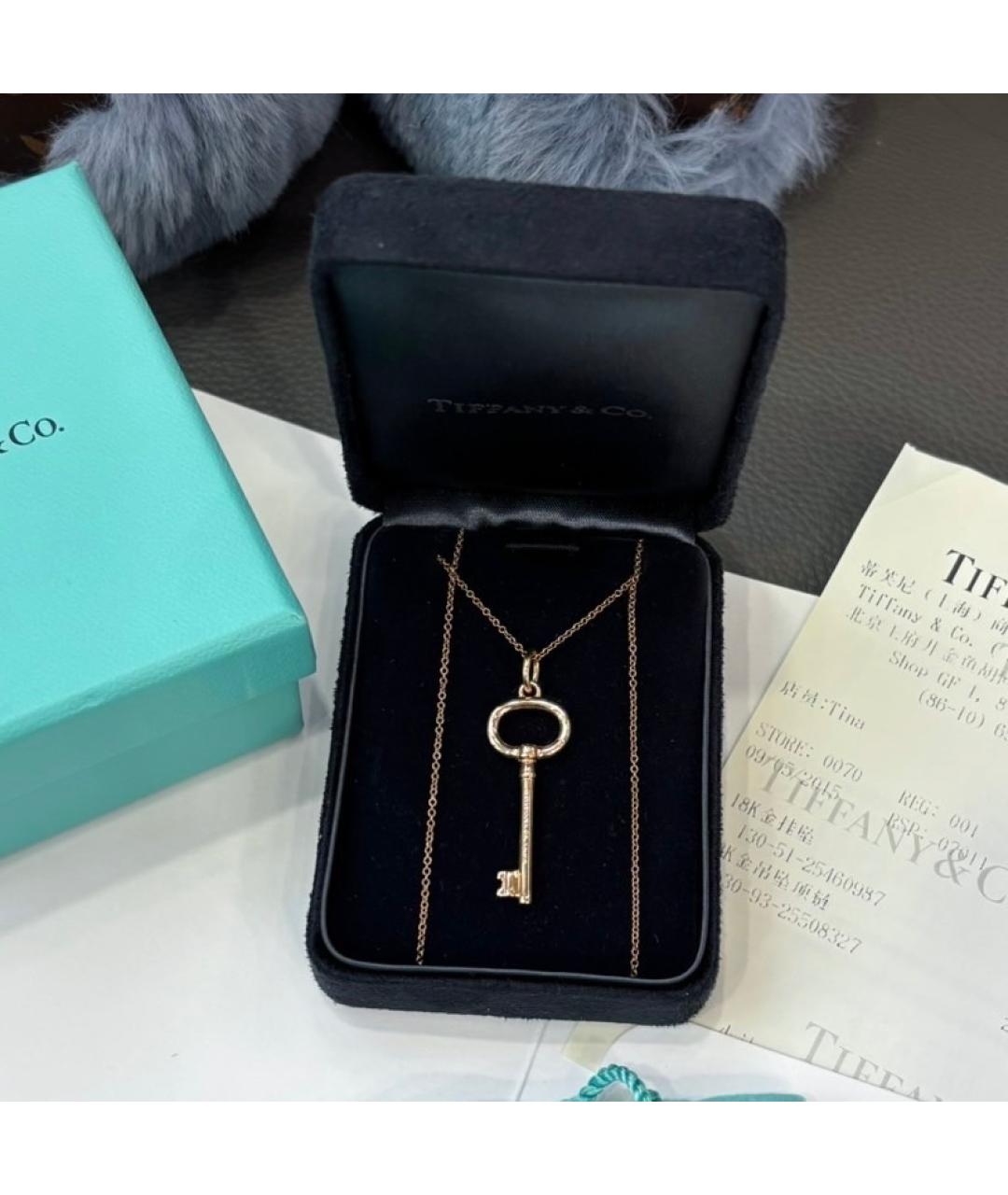 TIFFANY&CO Розовая подвеска из розового золота, фото 4