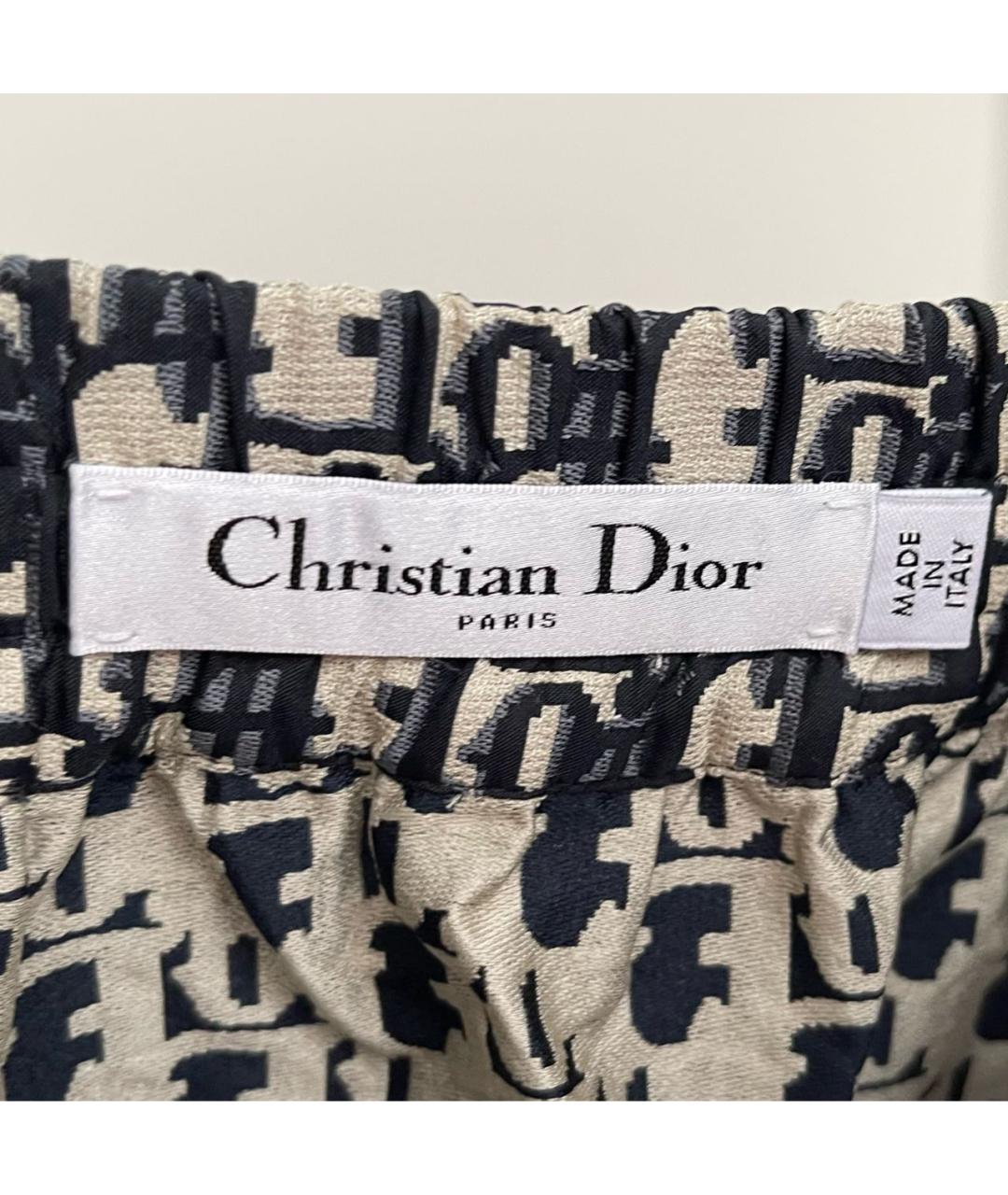 CHRISTIAN DIOR Темно-синяя полиэстеровая юбка миди, фото 3