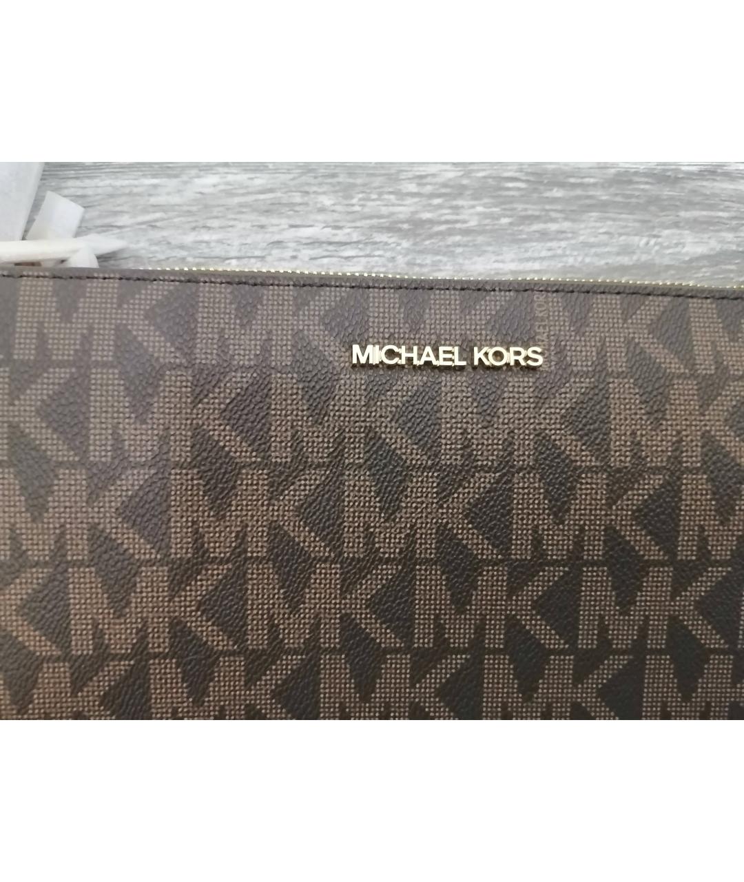 MICHAEL KORS Коричневый кожаный кошелек, фото 5