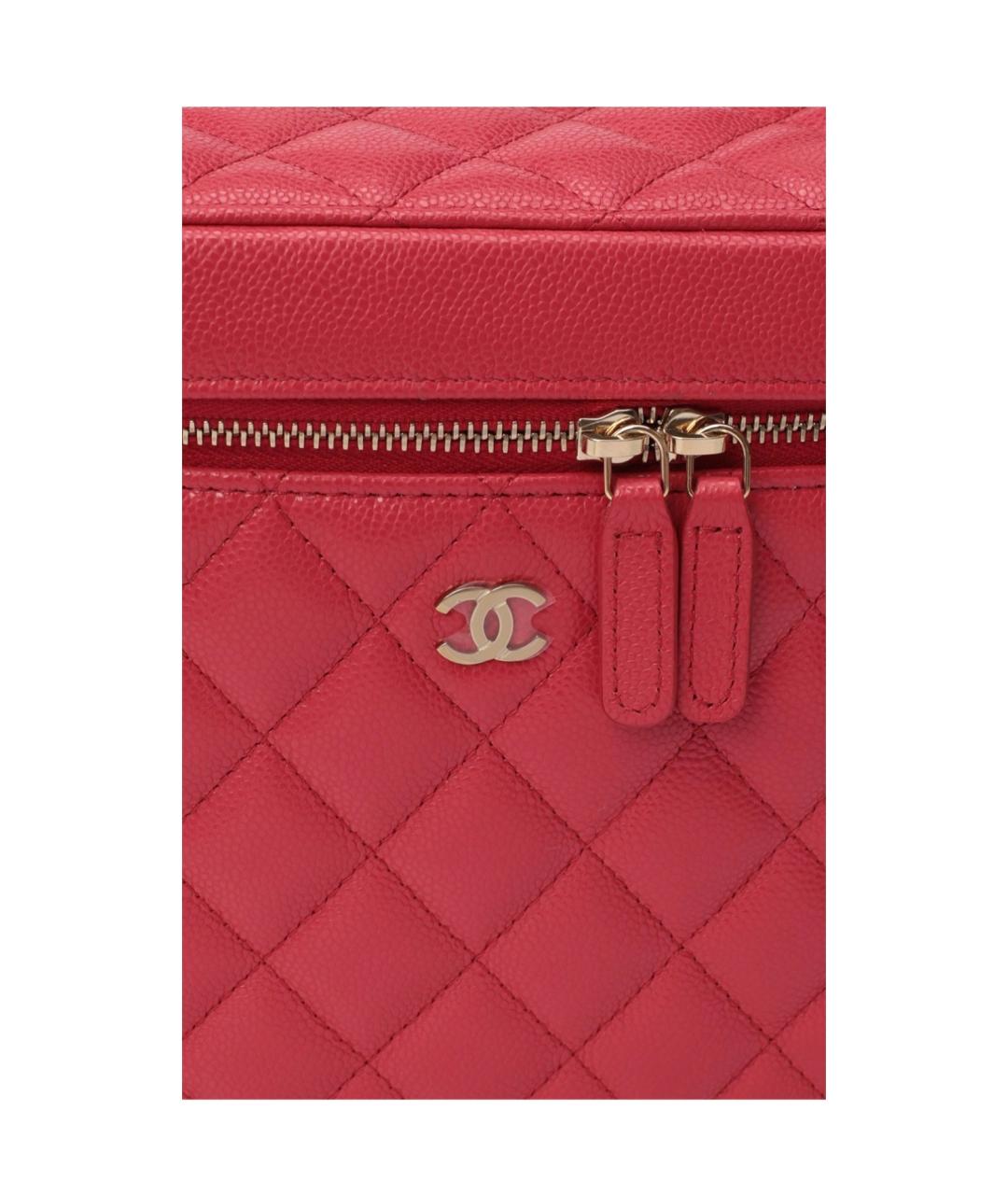 CHANEL Красная кожаная косметичка, фото 5