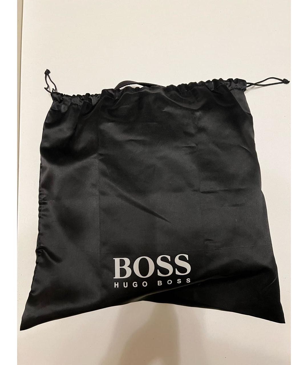 HUGO BOSS Черная кожаная сумка на плечо, фото 6