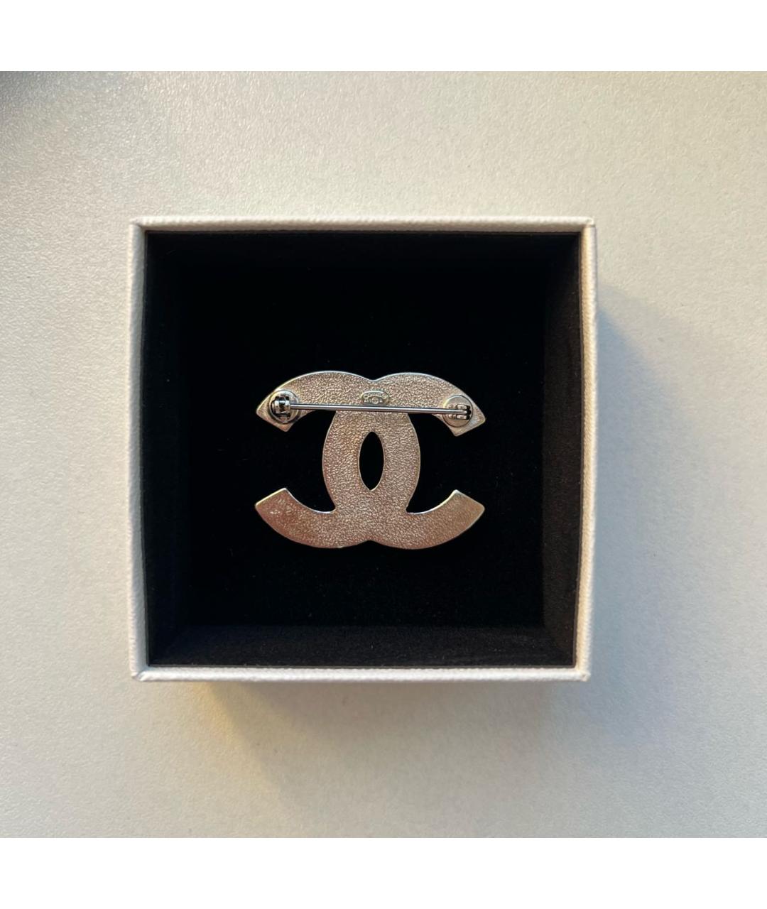 CHANEL Серебряная металлическая булавка / брошь, фото 3