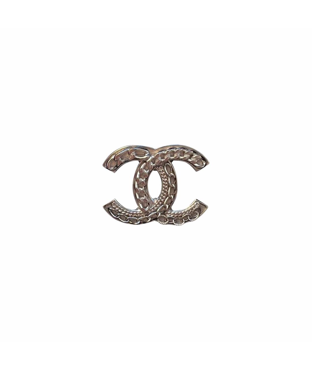 CHANEL Серебряная металлическая булавка / брошь, фото 1