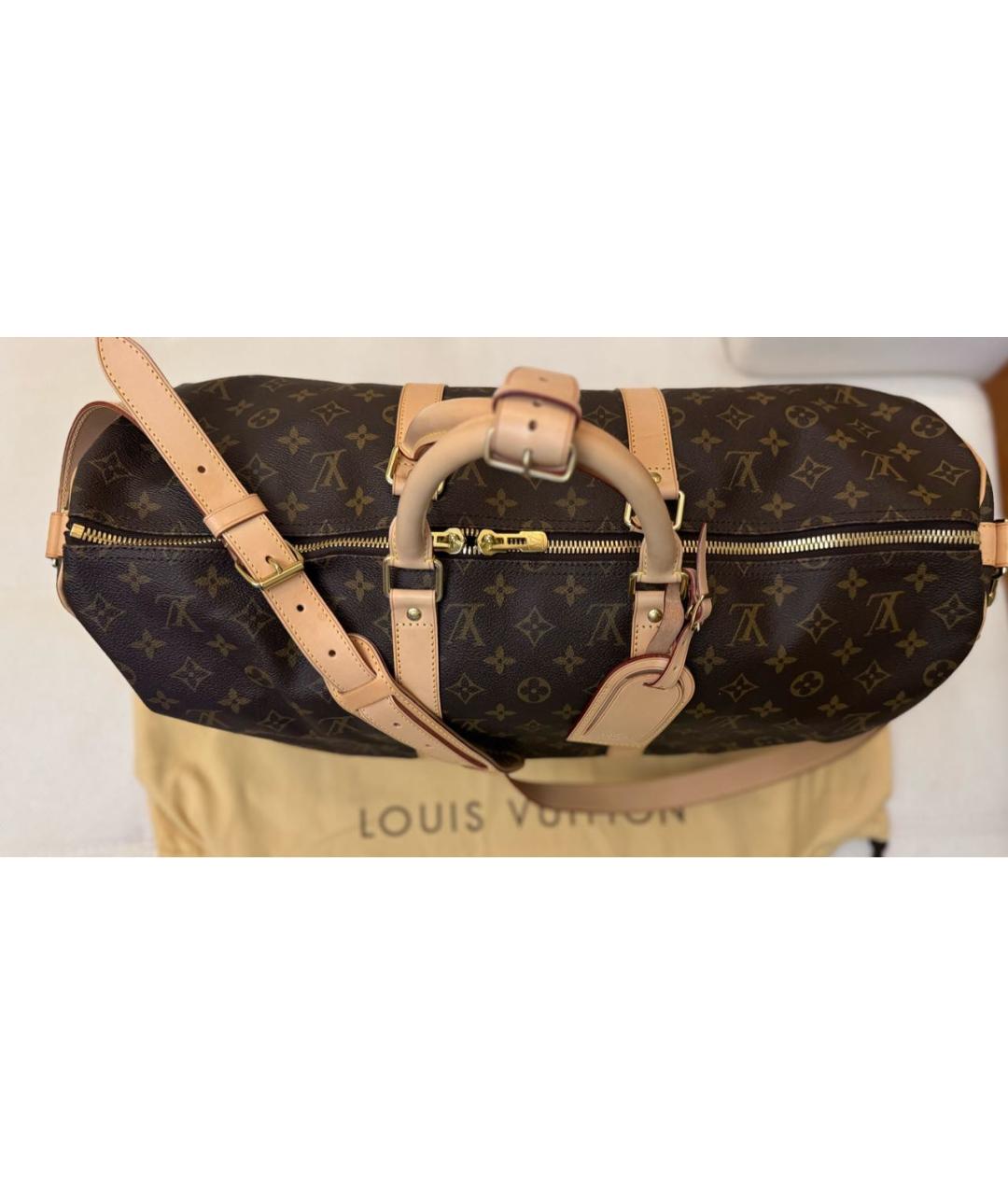 LOUIS VUITTON Коричневая дорожная/спортивная сумка, фото 2